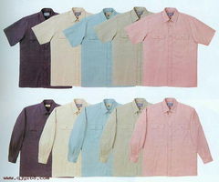 春夏季员工厂服衬衫装