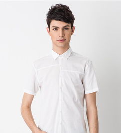 夏日清新之选 斯波帝卡172532竹节棉短袖衬衫