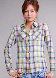 F0451新款女装格子衬衫 价格、厂家与产品图片全解析